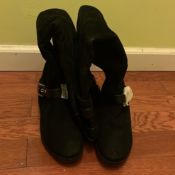 Knee boots | heel black boots | - Picture 2 of 5